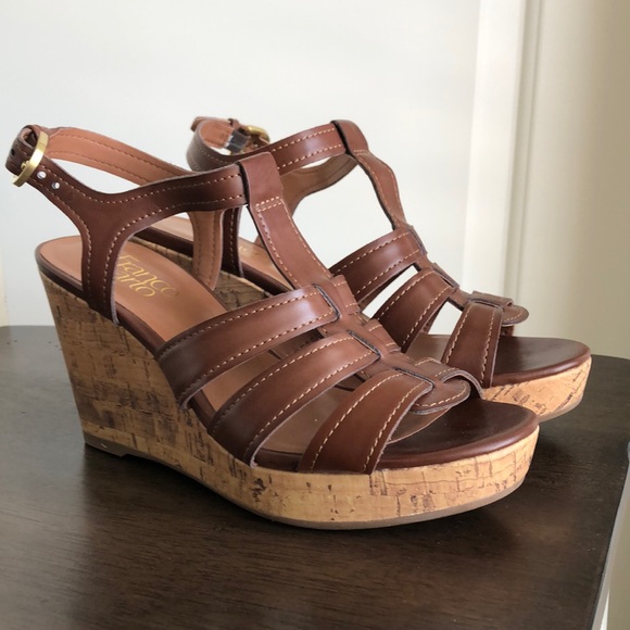Franco Sarto Shoes - Brown Franco Sarto strappy wedges